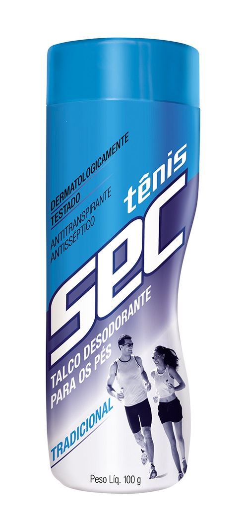 Tenis Sec Talco Para Pes Tradicional 100g