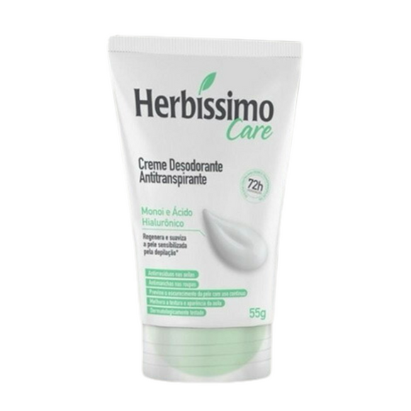 Herbissimo Care Monoi And Hyaluronic Acid Cream Deodorant 55g
