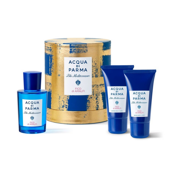 Acqua Di Parma Blue Mediterraneo Fig Of Amalfi X E.Pucci Set 3Pcs Edt 75ml / Sg40ml/ Bl50ml