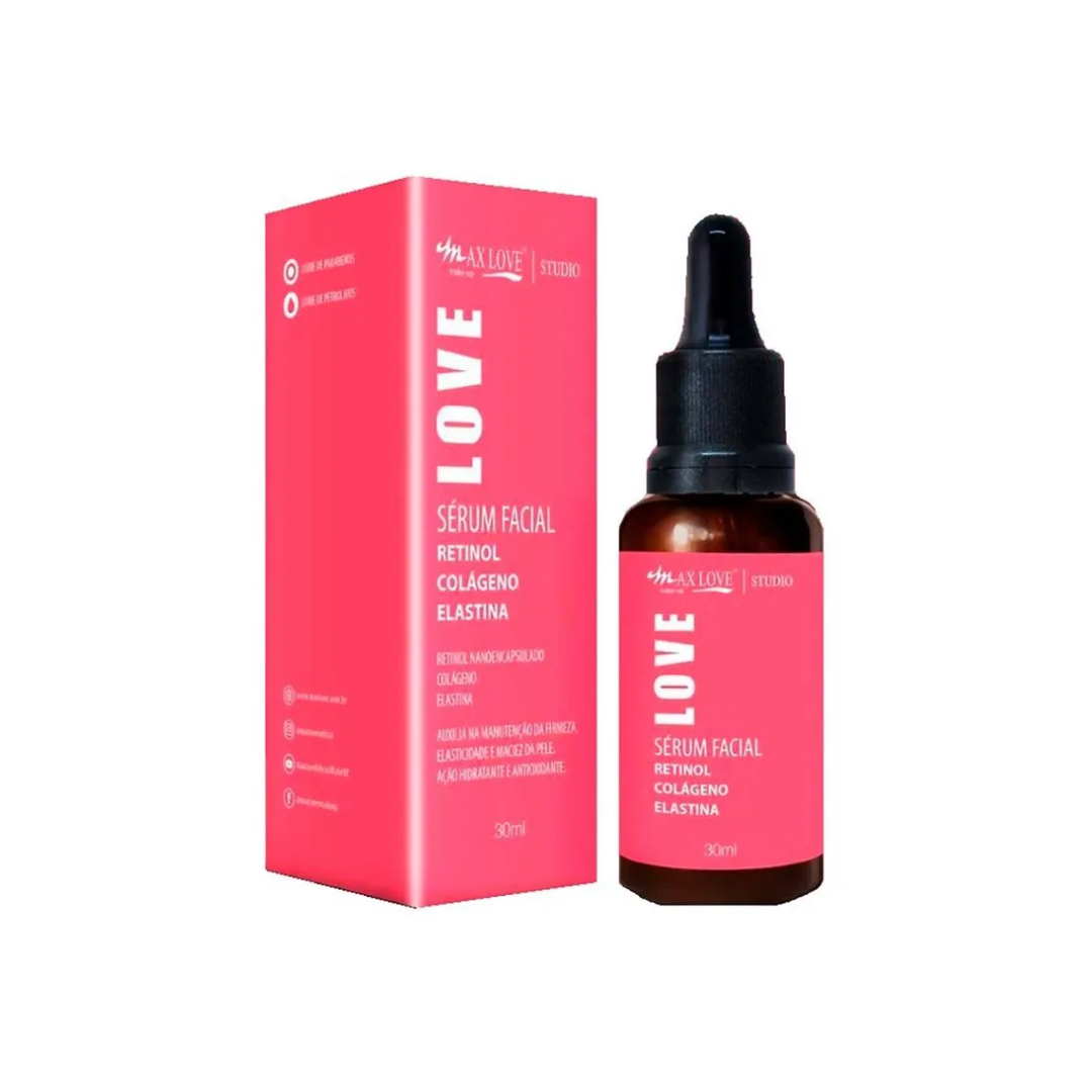 Max Love Retinol Colageno E Elastina Serum Facial 30ml