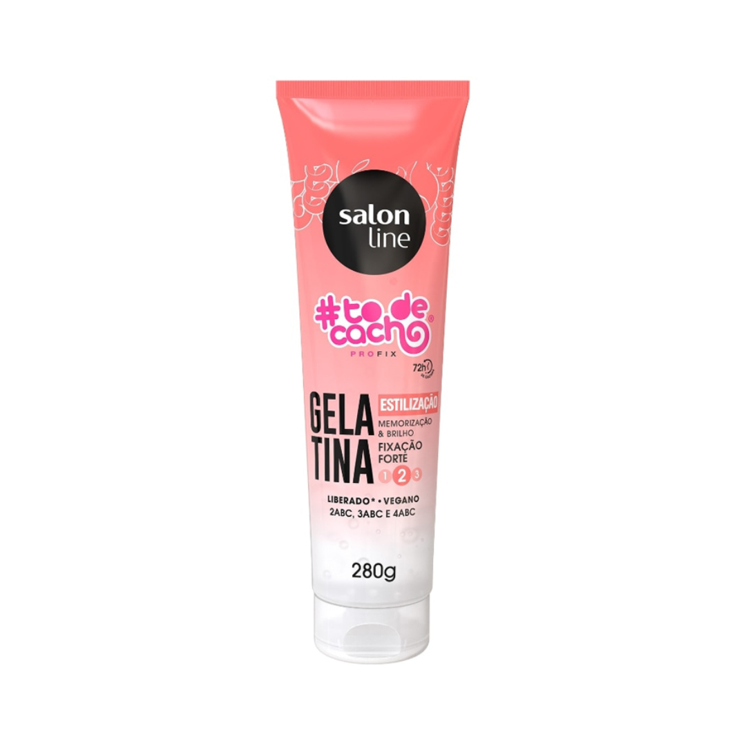 Salon Line To De Cacho Gelatina Fixacao Forte 280g