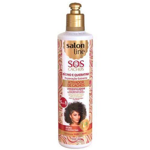 Salon Line Sos Cachos Ricino E Queratina Ativador 300ml