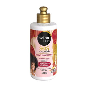 Salon Line Sos Curls Castor Oil And Keratin Leave-In Cream 300ml