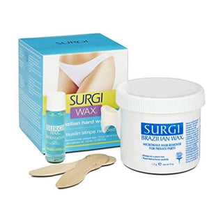 Surgi Wax Brazilian Hard Wax Kit 2Pcs Wax 113G Oil 3.6ml